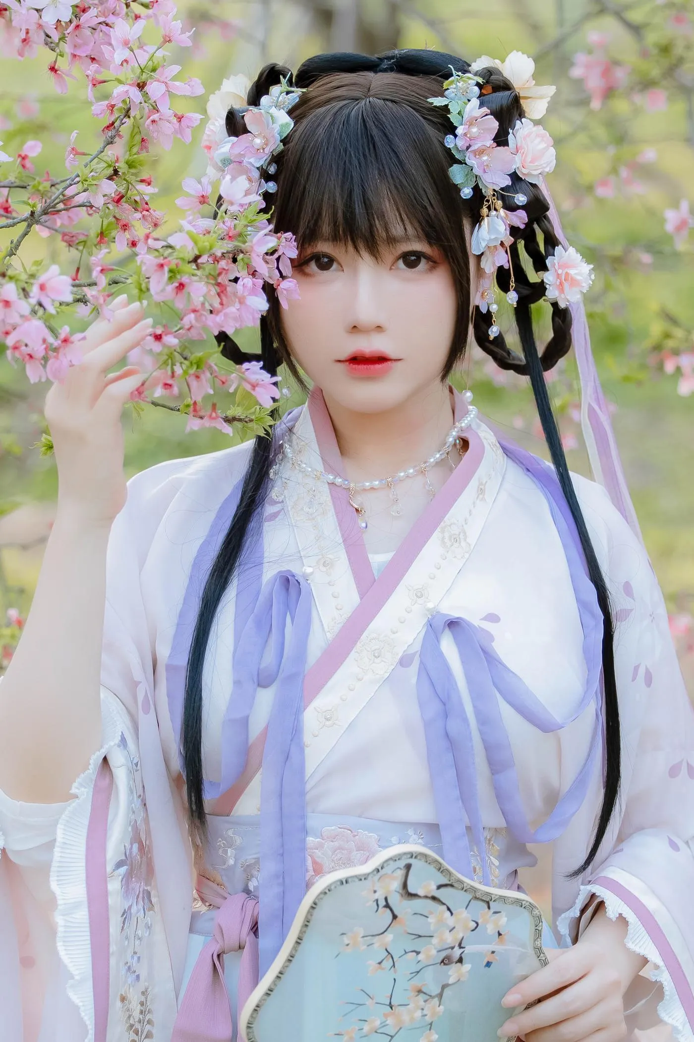 Nyako喵子 – NO.35 樱花汉服 花神祈愿 [52P]插图3